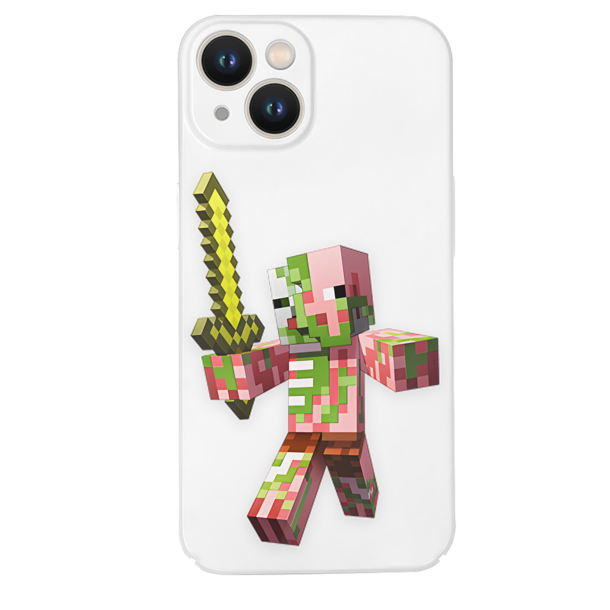 （画像用） マインクラフト ブロックの世界 Minecraft MC Block world 【iPhone 14シリーズ対応】ハードケース